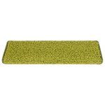 vidaXL Tapis d'escalier 15 pièces 65 x 21 x 4 cm Vert Bordure rectangulaire
