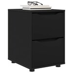 vidaXL Armoire de rangement Noir 40 x 48 x 57 cm Bois d'ingénierie