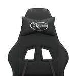 vidaXL Chaise de jeu pivotante Noir Similicuir