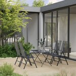 vidaXL Ensemble de salle à manger de jardin 5 Pièces Acier Anthracite