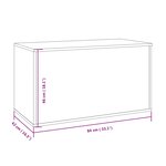 vidaXL Coffre de rangement Chêne fumé 84x42x46 cm Bois d'ingénierie