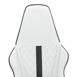 vidaXL Chaise de jeu Blanc et noir Similicuir