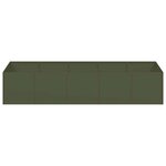 vidaXL Jardinière vert olive 200x80x40 cm acier