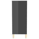 vidaXL Buffet gris brillant 57x35x90 cm bois d'ingénierie