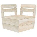 vidaXL Canapé palette à 2 places de jardin Bois d'épicéa imprégné