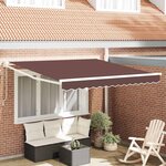vidaXL Auvent manuel rétractable marron 300x250 cm
