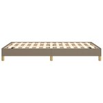 vidaXL Cadre de lit sans matelas taupe 120x190 cm tissu