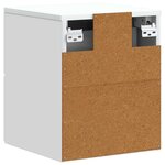 vidaXL Cabinet de chevet mural 2 Pièces Blanc 34 5 x 33 x 40 cm