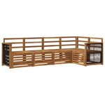 vidaXL Ensemble de canapé d'angle 4 Pièces Naturel Bois d'Acacia Massif