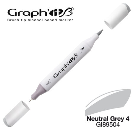 Marqueur manga à l'alcool Graph'it Brush 9504 Neutral Grey 4
