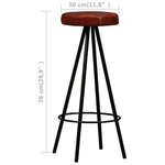 vidaXL Ensemble de bar 9 Pièces Bois d'acacia solide et cuir véritable