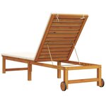 vidaXL Transat 1-personne Marron 53 x 202 x 89cm Bois d'acacia massif