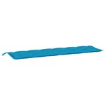 vidaXL Coussins de banc de jardin lot de 2 bleu clair tissu Oxford