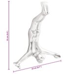 vidaXL Sculpture Argent 22 x 8 x 25 cm Aluminium