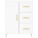 vidaXL Buffet haut Blanc 69 5x34x180 cm Bois d'ingénierie