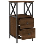 vidaXL Tables de chevet 2Pièces chêne marron 34x35 5x70cm bois ingénierie