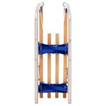 vidaXL Traîneau pliable en bois avec dossier 119 cm