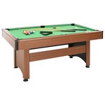 vidaXL Table de billard 184x108x82 cm Marron