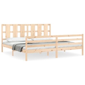 vidaXL Cadre de lit sans matelas 200x200 cm bois massif