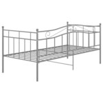 vidaXL Cadre de canapé-lit sans matelas gris métal 90x200 cm