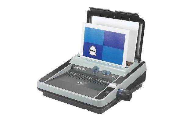 Machine à relier CombBind C366E perfore jusqu'à 30F relie jusqu'à 450F formats A4/A5/A3 portrait GBC