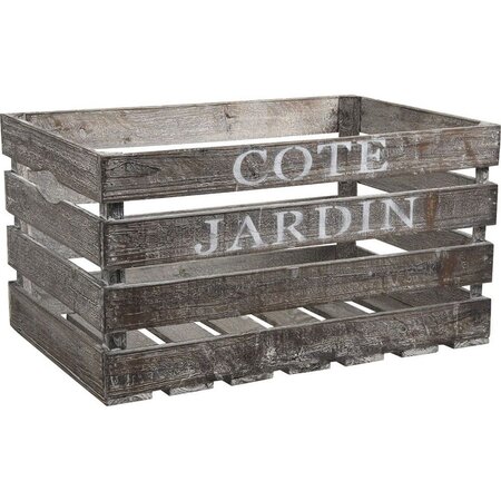 Caisse en bois côté jardin longueur 38cm