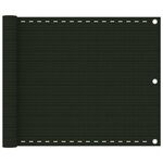 vidaXL Écran de balcon Vert foncé 75x400 cm PEHD