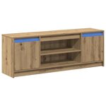 vidaXL Meuble TV Marron 139 5 x 34 x 50 cm Bois d'ingénierie