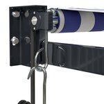 vidaXL Auvent rétractable automatique bleu et blanc 5x3 m