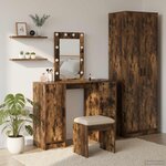 vidaXL Table de Toilette Marron 102 x 33 x 135 cm Bois d'ingénierie