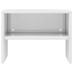 vidaXL Table de chevet Blanc brillant 40x30x30 cm Bois ingénierie