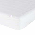 vidaXL Lit avec matelas gris clair 180x200 cm tissu