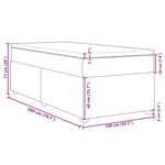 vidaXL Sommier à lattes de lit avec matelas Gris foncé 100x200cm Tissu
