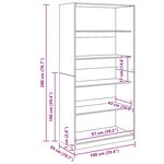 vidaXL Garde-robe chêne artisanal 100x50x200 cm bois d'ingénierie