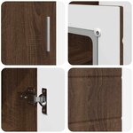 vidaXL Cabinet en Bois avec stockage Chêne brun 88 5 x 30 5 x 73 cm