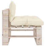 Vidaxl salon de jardin palette 5 pièces avec coussins bois de pin