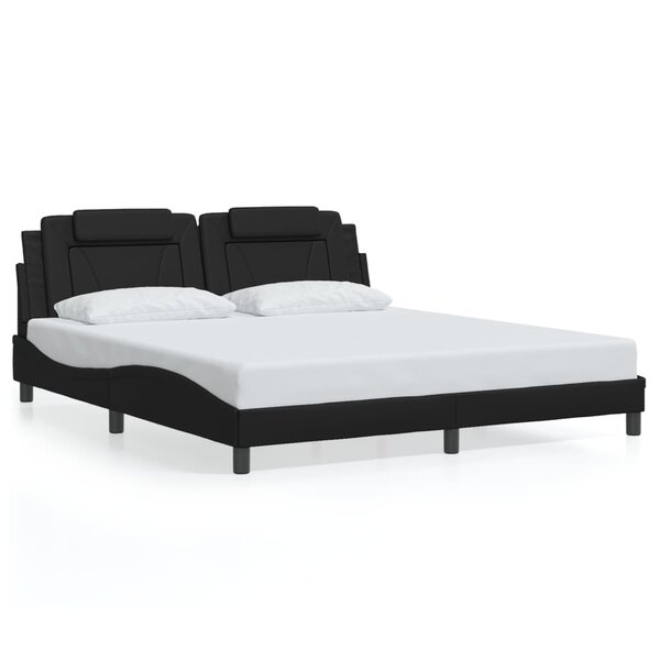 vidaXL Cadre de lit sans matelas noir 180x200 cm similicuir