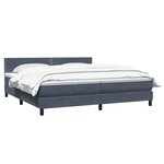 vidaXL Sommier à lattes de lit et matelas gris foncé 180x210cm velours