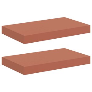 vidaXL Étagère Murale 2 pc Rouge 40 x 23 5 x 3 8 cm Bois d'ingénierie