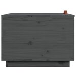 vidaXL Boîtes de rangement et couvercles 3 Pièces Gris Bois massif de pin