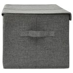 vidaXL Boîte de rangement Tissu 50x30x25 cm Anthracite