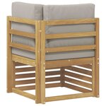 vidaXL Canapé d'angle extérieur Bois d'Acacia Massif Blanc