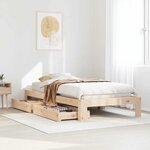 vidaXL Cadre de lit sans matelas 90x200 cm bois de pin massif