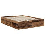 vidaXL Cadre de lit avec matelas Bois ancien 150 x 200 cm Pin massif