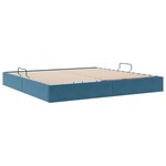 vidaXL Cadre de lit ottoman Bleu foncé 200 x 200 cm Velours