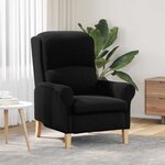 vidaXL fauteuil Noir 76 x 94 x 102 cm tissu