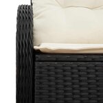 vidaXL Canapé de jardin avec coussin Noir 121 x 62 x 69cm polyrotin