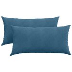 vidaXL Coussins de canapé 2 Pièces Bleu 80 x 40 cm