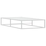 vidaXL Cadre de lit sans matelas blanc 100x200 cm métal