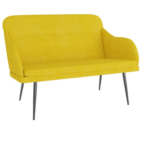 Banc banquette 110 x 76 x 80 cm velours jaune 02_0010511